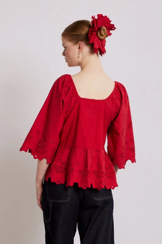 Lana Blouse Red