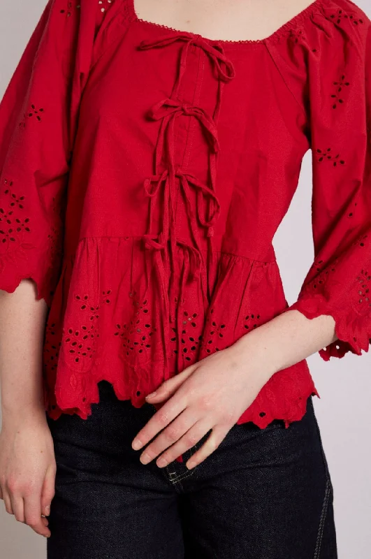 Lana Blouse Red