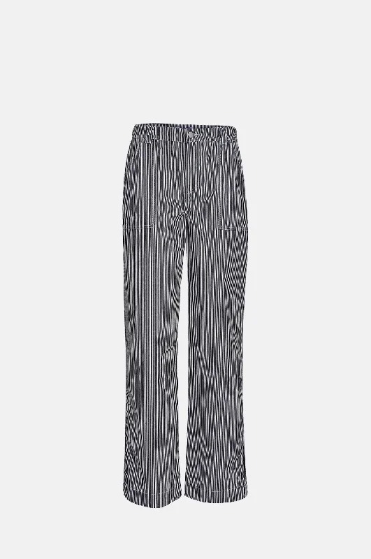 Marika Straight Leg Pant Black Stripe