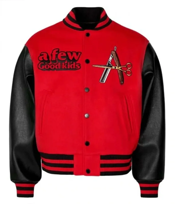 Men Barber Letterman Varsity Jacket