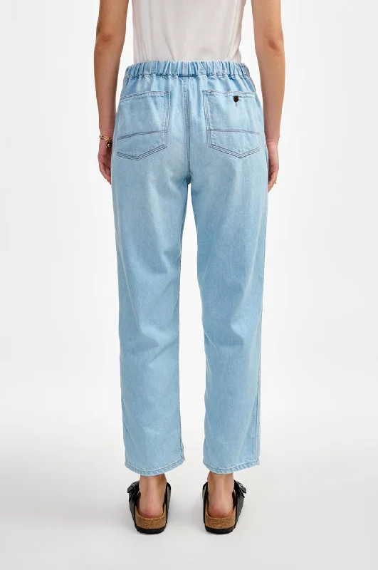 Pizzy Pant Lt Blue Bleach