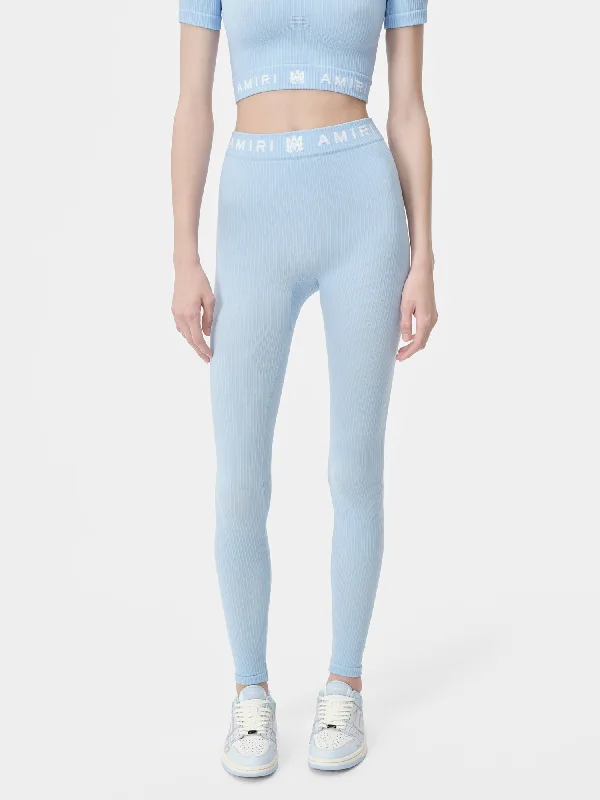 WOMEN - WOMEN'S MA RIBBED SEAMLESS LEGGING - Cerulean