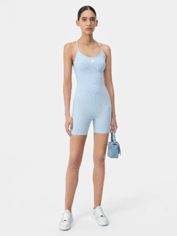 WOMEN - WOMEN'S MA RIBBED SEAMLESS ROMPER - Cerulean