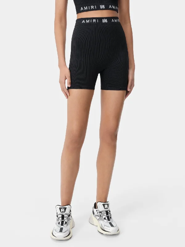 WOMEN - WOMEN'S MA RIBBED SEAMLESS SHORT - Black