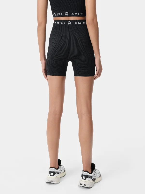 WOMEN - WOMEN'S MA RIBBED SEAMLESS SHORT - Black