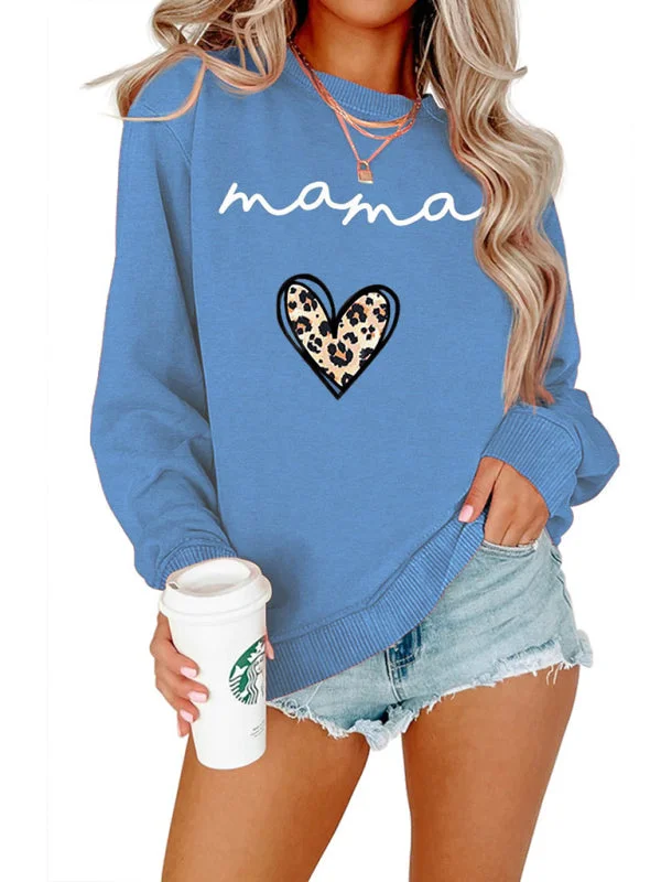 Women's Graphic Print Long Sleeve Crewneck Sweatshirt