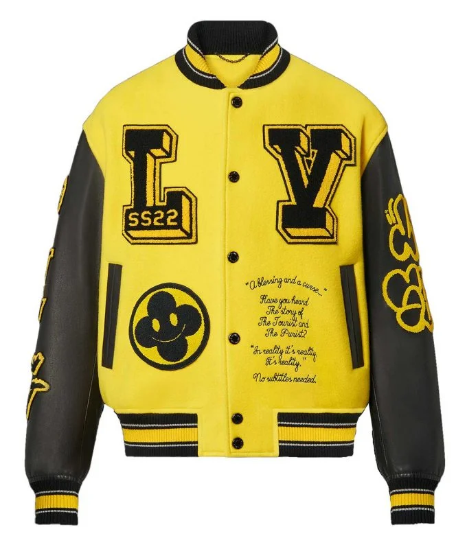 Yellow Wool Varsity Jacket