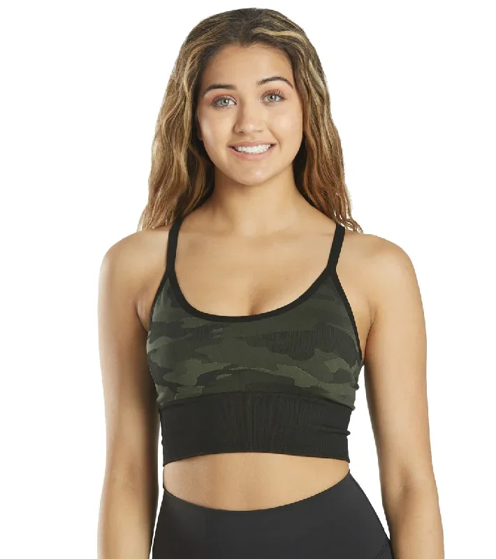 925Fit X It Yoga Sports Bra Camo Olive