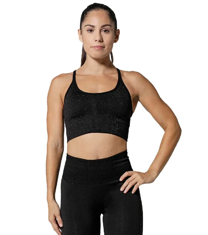 925Fit X It Yoga Sports Bra Gold/Black