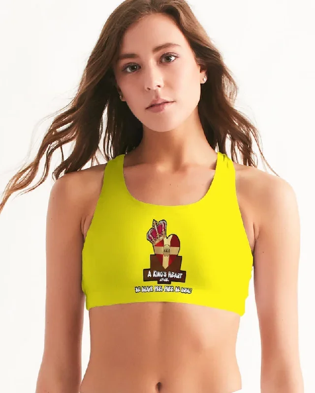 AKH Yellow Women's Seamless Sports Bra