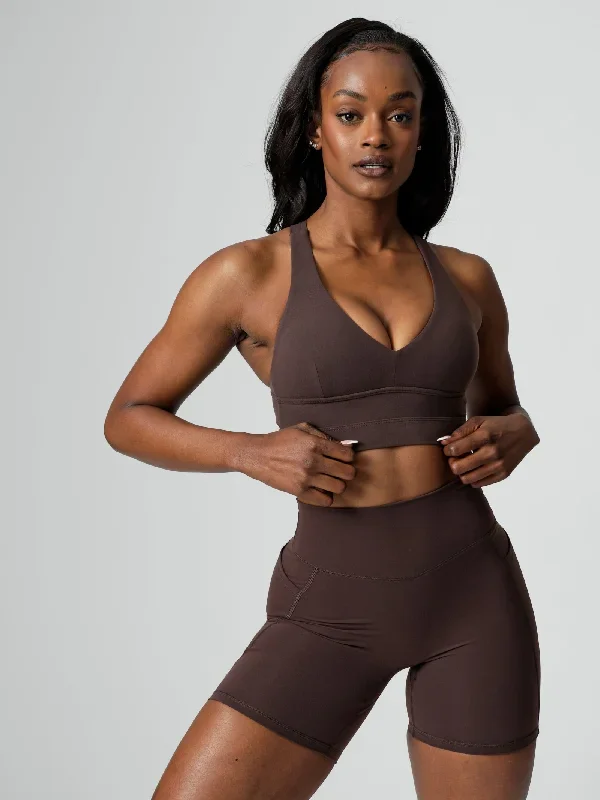 Alpha Sports Bra - Journey Dark Brown