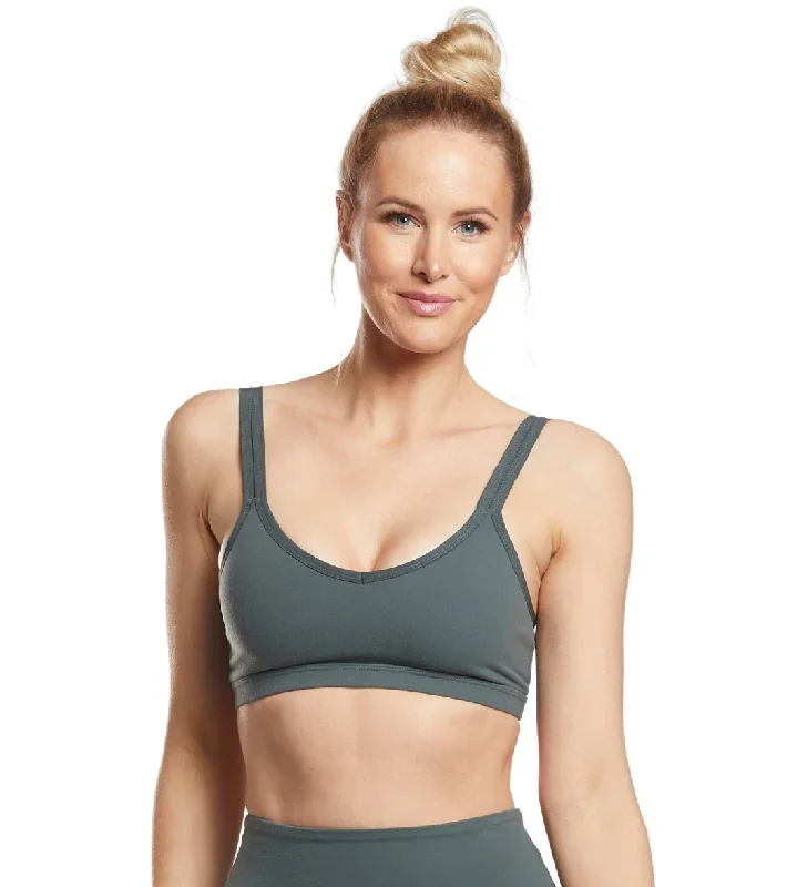 Beyond Yoga Cross Strap V-Neck Yoga Sports Bra Dark Tropic