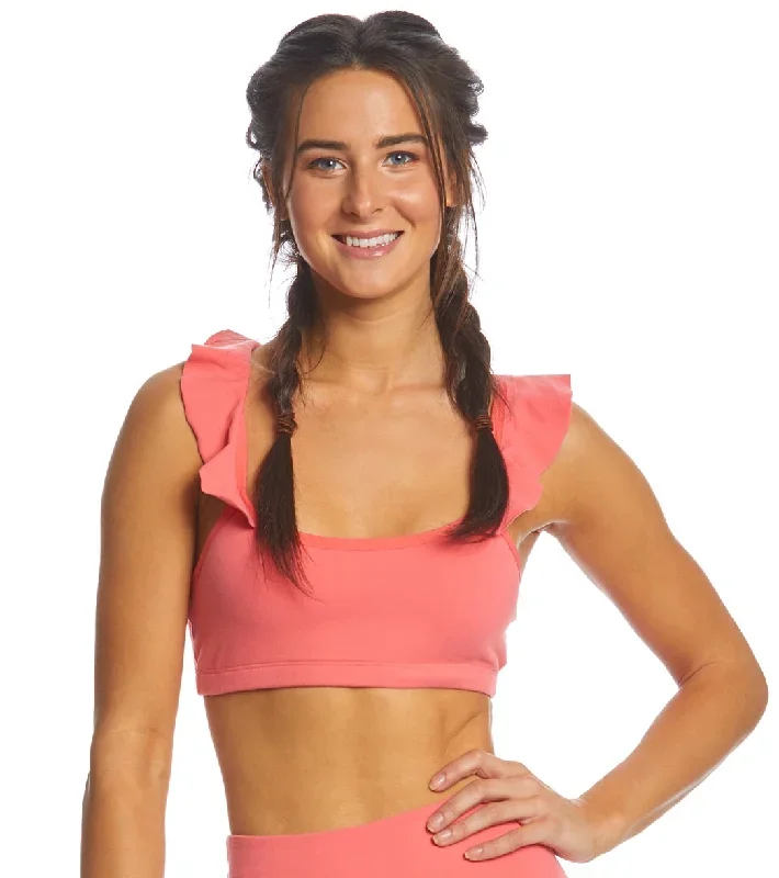 Beyond Yoga Frill Seeker Yoga Sports Bra Heatwave