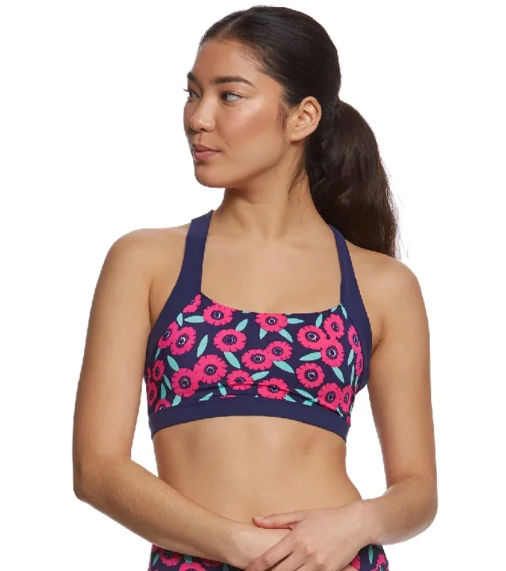 Beyond Yoga Kate Spade Lunar Cut Out Sports Bra Majorelle Floral