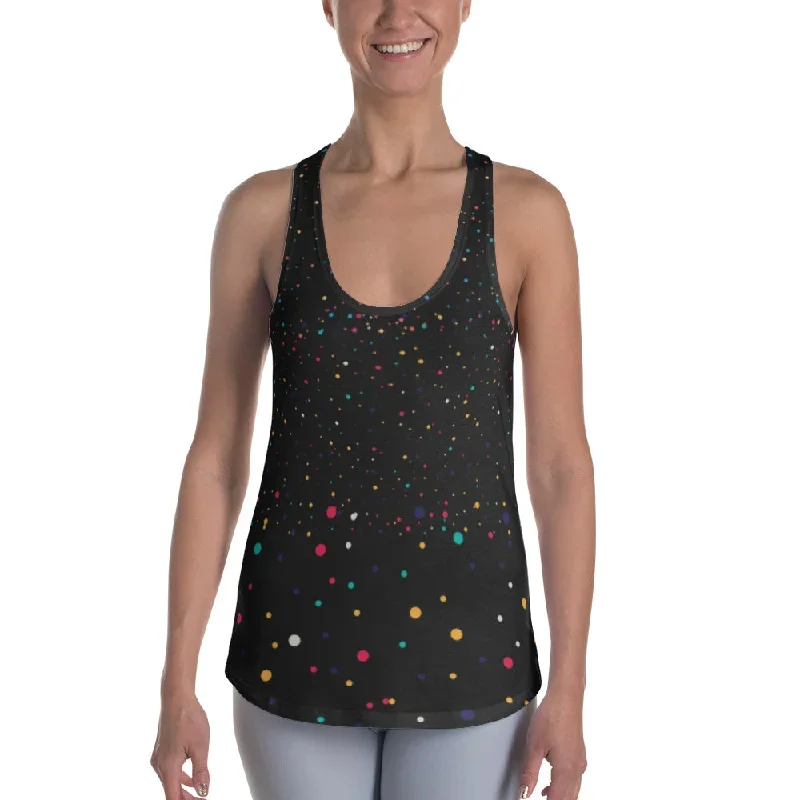 Colorful Dots Racerback Tank Top