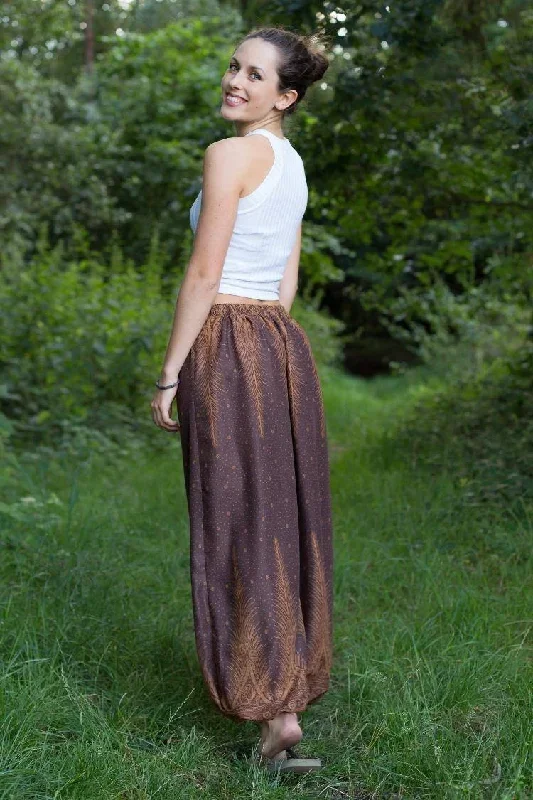 Brown Feather Pants