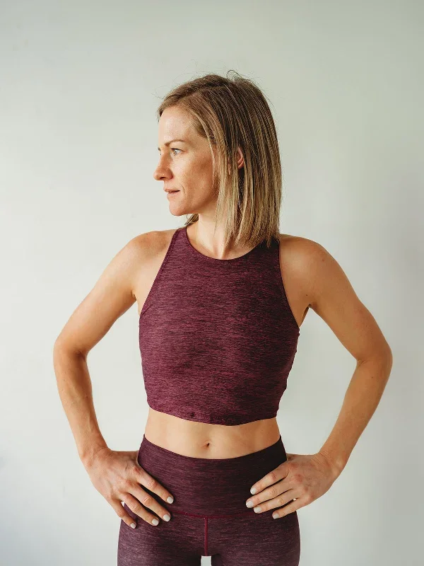 Burgundy Native Crop Top