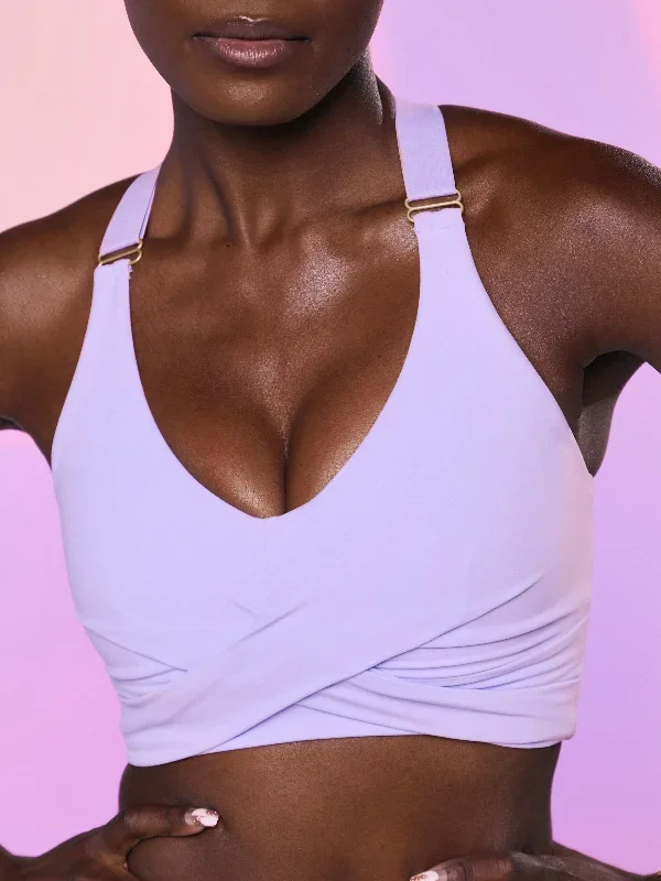 Candy Wrap Sports Bra - Lavender Haze