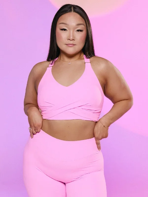 Candy Wrap Sports Bra - Lover Pink