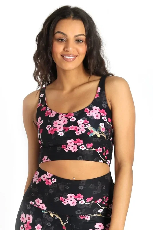 Limitless Sports Bra in Cherry Bloomin - Medium Support, A - E Cups