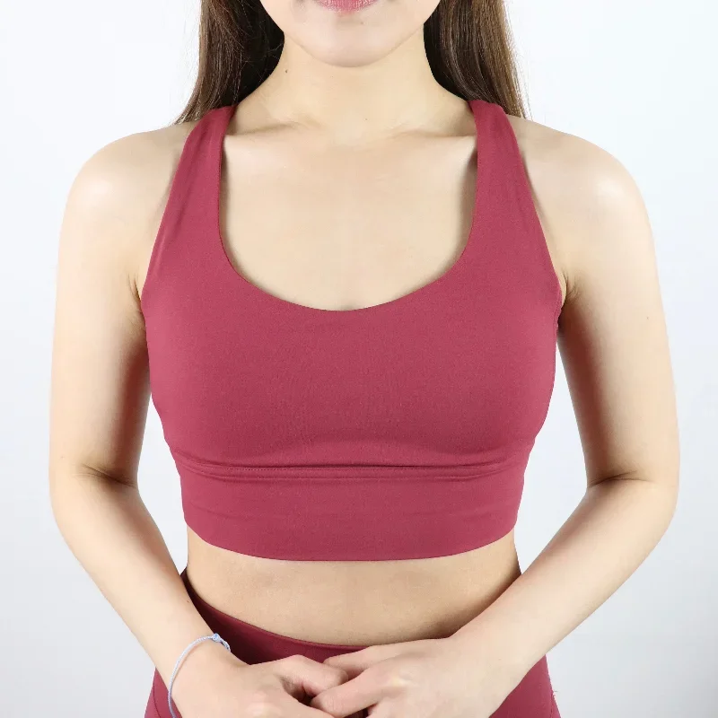 Butter Soft Sports Bra - Burgundy Red