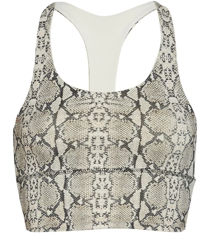 DYI Elevate Printed Racer Sports Bra Python