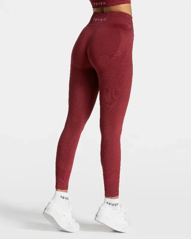 Elevate Leggings Weinrot