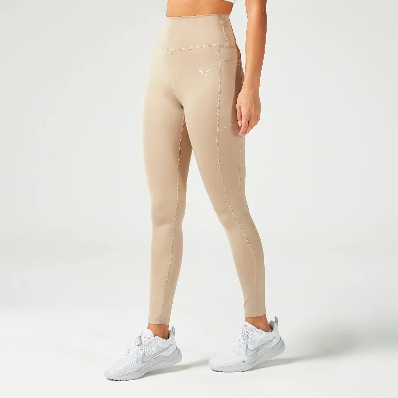 Essential High Waisted Leggings 27" - Cobblestone