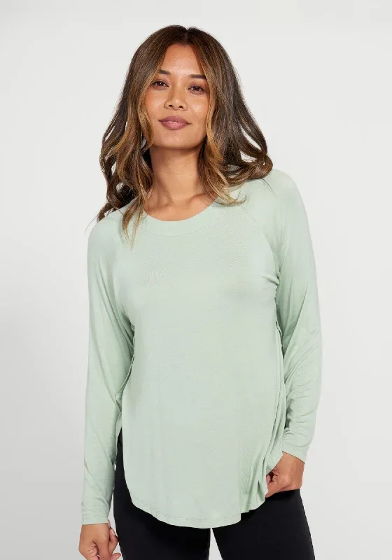 Essential Split Hem Long Sleeve (Muted Mint)