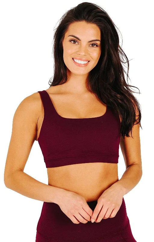 Everyday Sports Bra in Maroon - Medium Support, A - E Cups