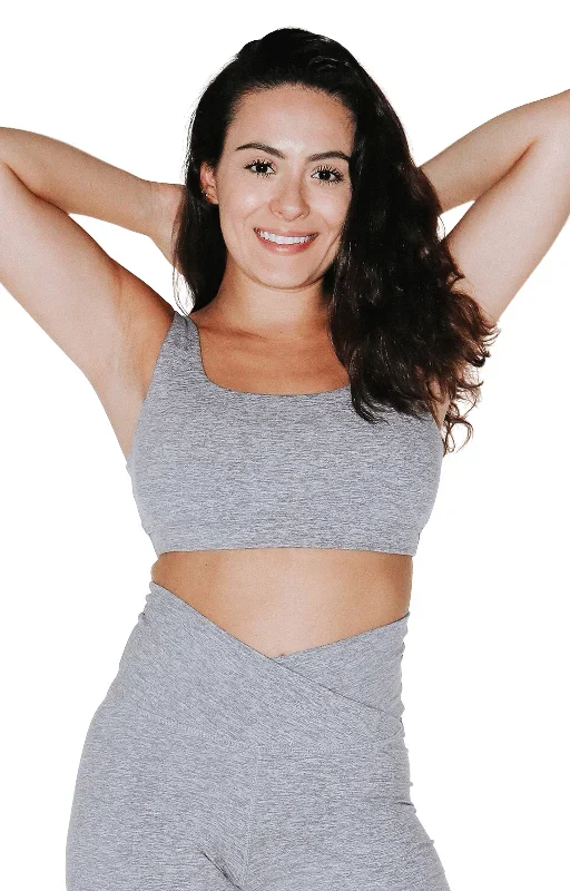 Everyday Sports Bra in Silver Heather - Medium Support, A - E Cups