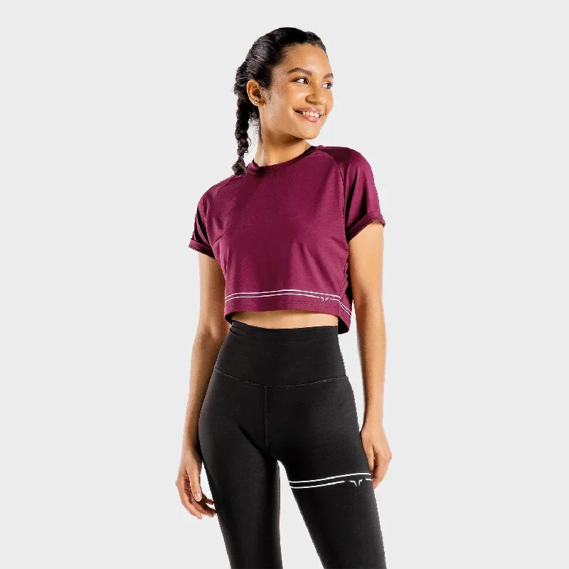 Flux Crop Tee - Maroon