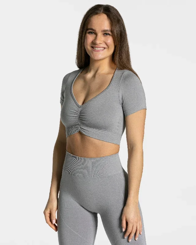 Focus Crop Top Grau