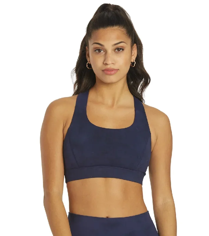 Glyder Full Force Yoga Sports Bra Indigo Tonal Dye