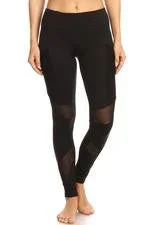 High quality mesh black legging