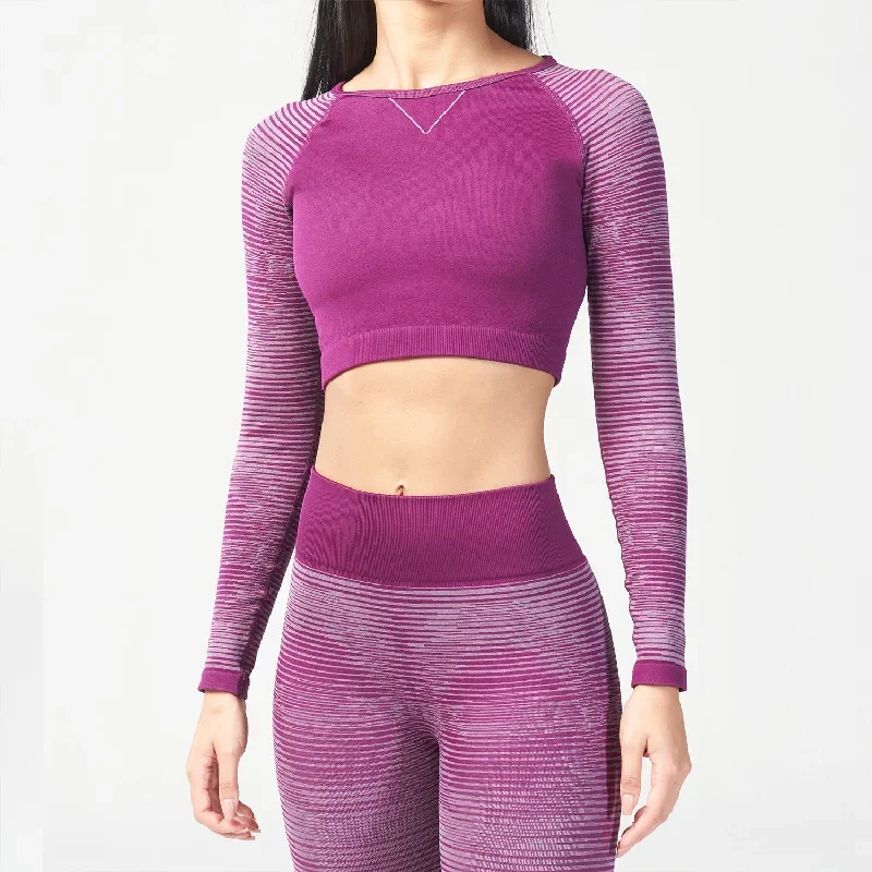 infinity-stripe-seamless-crop-top-dark-purple