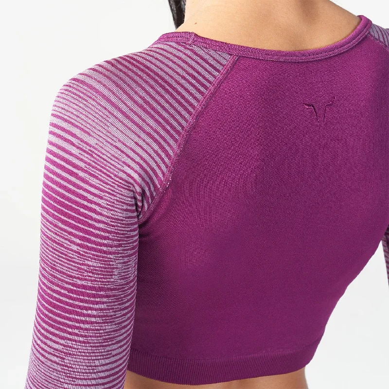 infinity-stripe-seamless-crop-top-dark-purple