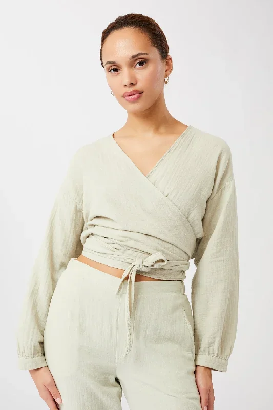 Wrap Blouse (Matcha)