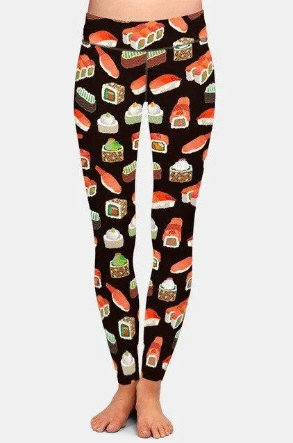 Ladies 3D Sushi Printed Leggings