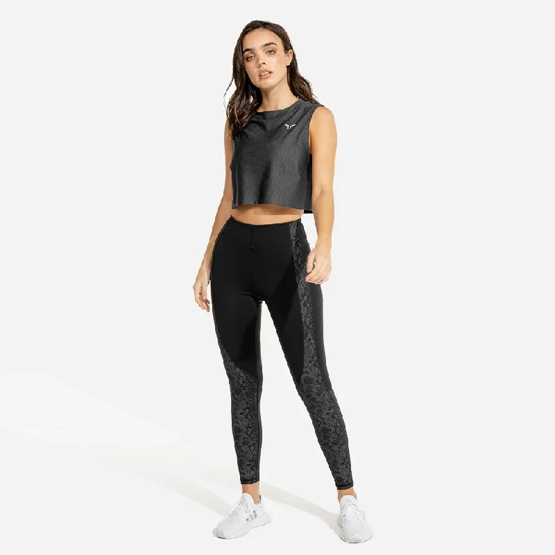 Limitless Crop Top - Charcoal