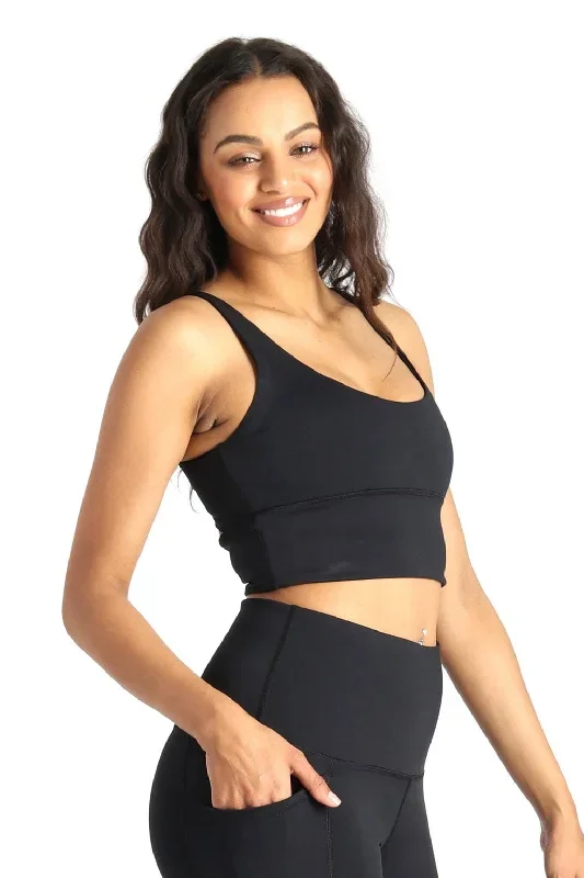 Limitless Sports Bra in Jet Black - Medium Support, A - E Cups