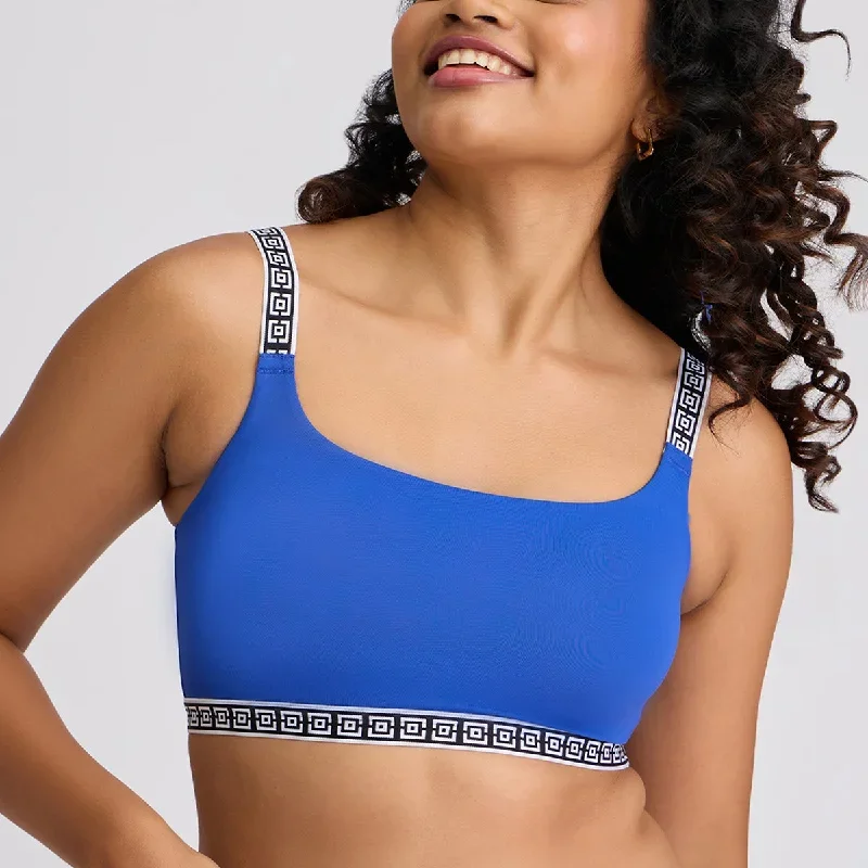 Lola & Mae  Varsity Edit Sports Bra - Dark Blue LMB1021