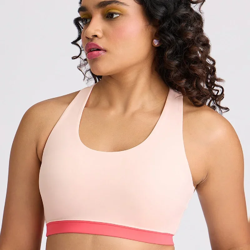 Lola & Mae  Varsity Edit Sports Bra - P.Nude LMB1041