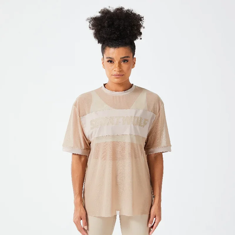 Mesh Glitch Tee - Cobblestone