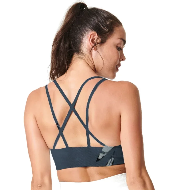 NUX Hand-Dye Levitate Yoga Sports Bra Oceanic Marble