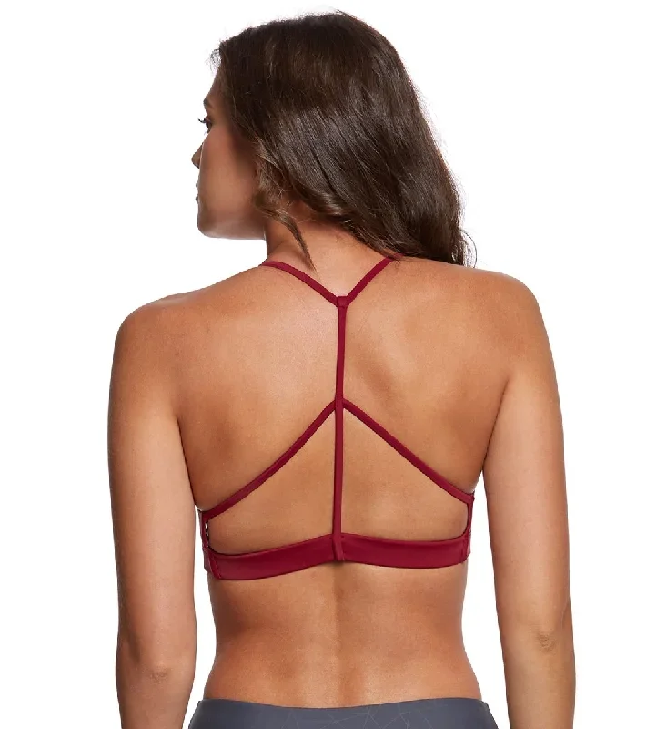 Onzie Pyramid Yoga Sports Bra Burgundy