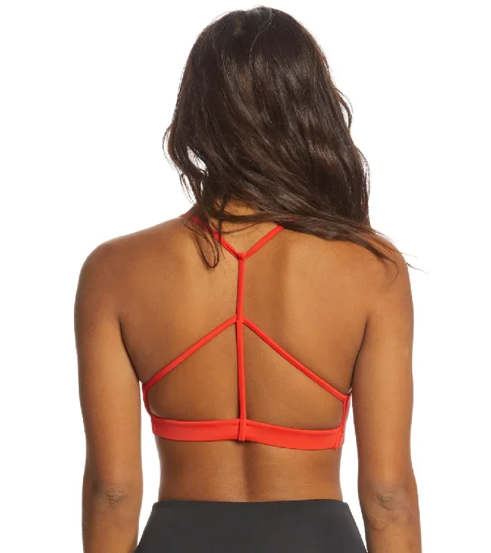 Onzie Pyramid Yoga Sports Bra Hot Coral Majestic