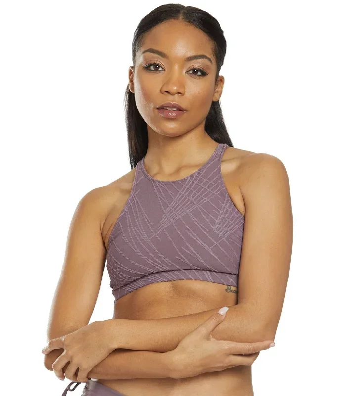 Onzie Selenite Heart Yoga Sports Bra Purple Haze