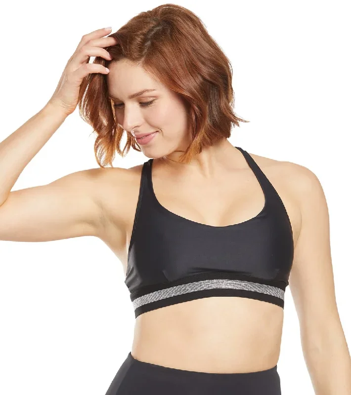 Onzie Y Back Yoga Sports Bra Black/Silver