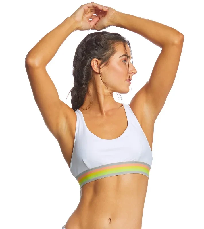 Onzie Y Back Yoga Sports Bra White Combo